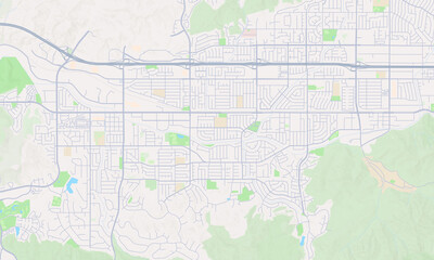 Obraz premium Simi Valley California map