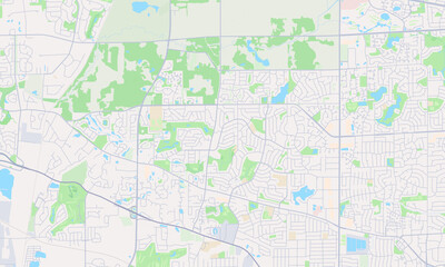Obraz premium Streamwood Illinois map