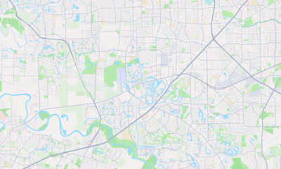 Obraz premium Sugar Land Texas map
