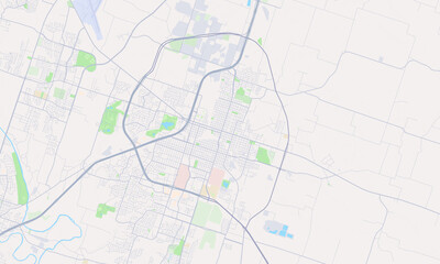 Obraz premium Temple Texas map