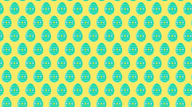 Easter egg pattern Cheerful with vibrant yellow and teal design for festive spring celebrations