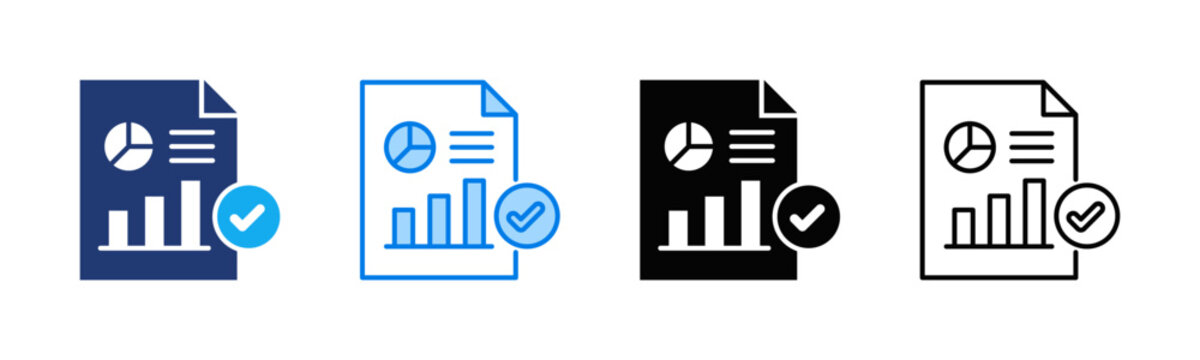 KPI Reporting icon sheet multiple style collection