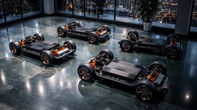 Electric car technology with exposed drivetrain system