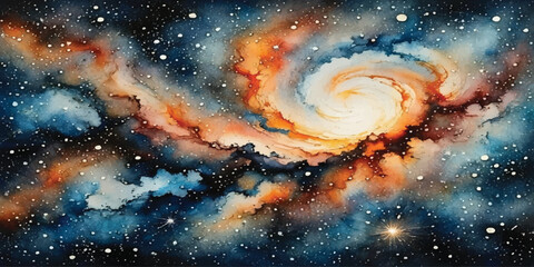 spiral galaxy background © Ahamed