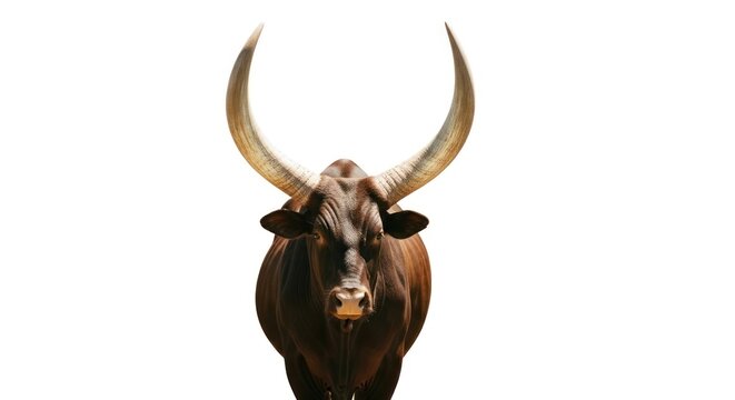 Majestic Ankole Watusi Bull with Impressive Long Horns.