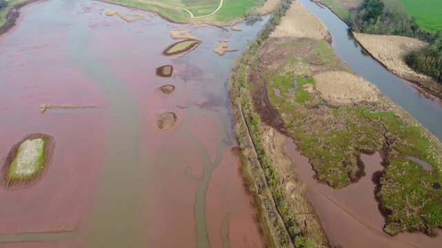 Budleigh Salterton from the air devon England uk 