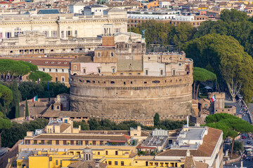 Naklejka premium Castle of Holy Angel (Castel Sant'Angelo) in Rome, Italy