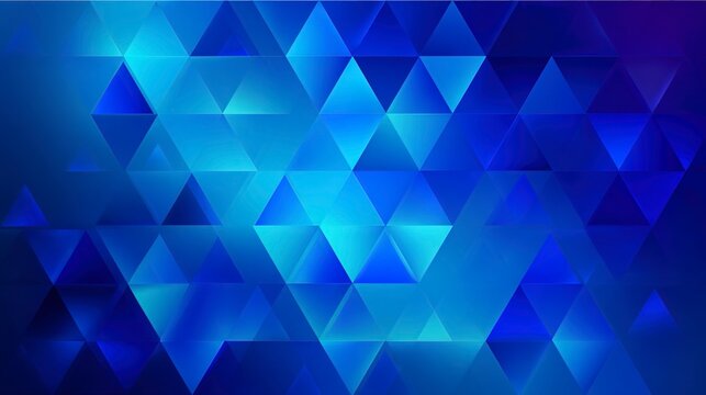 Abstract Geometric Triangles: An artistic display of overlapping geometric triangles in a vibrant palette of blues creates a captivating visual symphony.