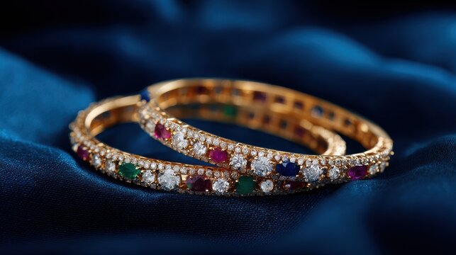 Luxurious gold bracelet with pav&Atilde;&copy; diamonds and colorful gems for refined style