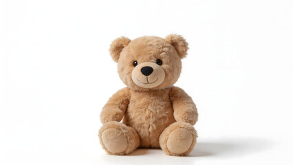 Fototapeta premium Brown teddy bear on white background