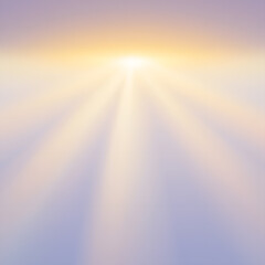 Obraz premium Golden sun rays spread horizontally across a pastel sky.