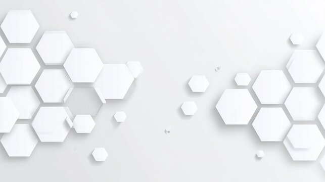 Abstract Hexagon Elegance: A minimalist design showcasing a network of interconnected hexagons, subtly arranged to evoke a sense of modernism and technological prowess.
