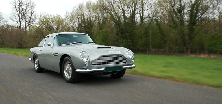 1964 Aston Martin DB5, Retro, Legend English sports car.