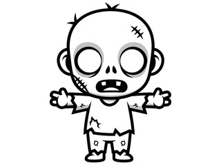 Fototapeta premium Mascot Cute Zombie vector