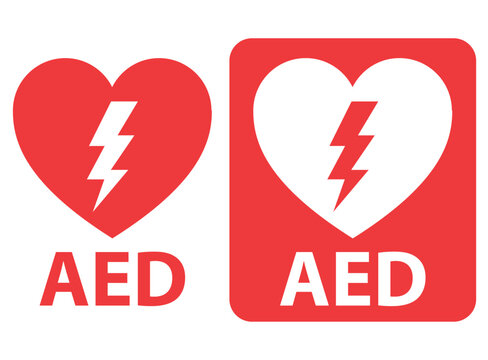 Automated External Defibrillator AED Icon Banner