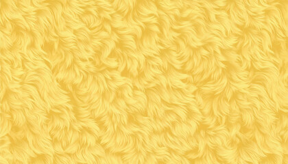 Soft yellow sheepskin fur texture with fluffy flowing strands and rich depth. Warm and vibrant background for fashion, textiles, packaging, and creative designs. Cozy, playful, and modern aesthetic. © Bediha Duru Öksüz