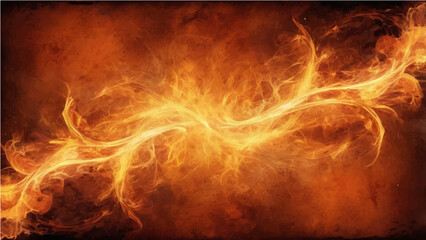 Fototapeta premium A dynamic, abstract depiction of fire. Glowing with intricate details, it's a visualization of untamed energy, a testament to the raw beauty of the natural world.