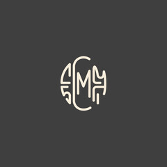 Fototapeta premium Elegant Monogram Logo Design Featuring Intertwined Letters.