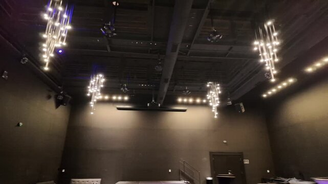 Luxury Light Fixtures in a Conference Room Cast Their Glow