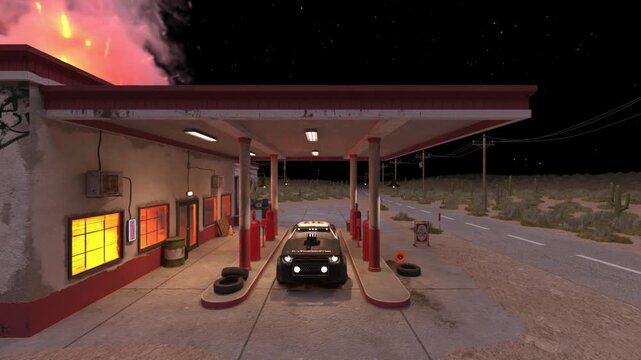 パトカー　3DCGレンダリング