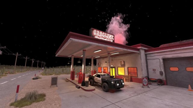 パトカー　3DCGレンダリング