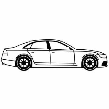 black sports car