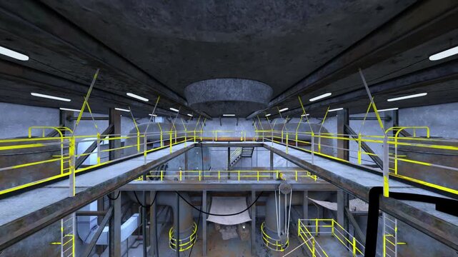 作業通路　3DCGレンダリング