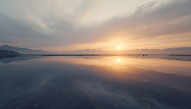 Minimal Reflection Plane Landscape Background