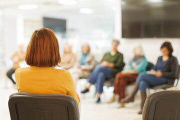 Women gather in business meeting to discuss ideas and strategies in a modern office space
