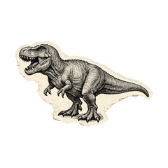 Fototapeta premium PNG Detailed T-Rex dinosaur illustration