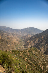 Obraz premium Gorge between two mountains outside of Asmara, Eritrea