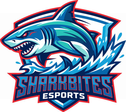 Sharkbites Esports Logo - A Dynamic and Aggressive Design.