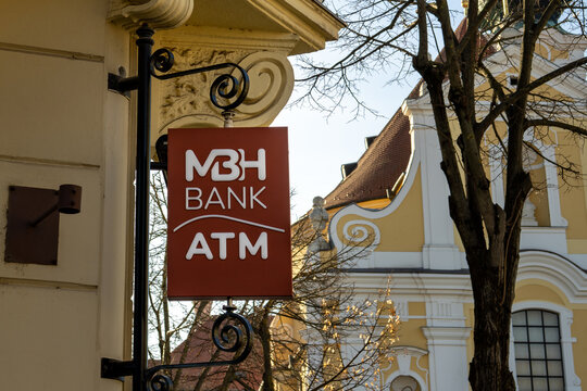Gyor, Hungary - Jan. 30, 2025: MBH Bank Plc. is a Hungarian bank that was formed in 2023 by the merger of MKB Bank Plc., Takarekbank Ltd., and Budapest Bank Ltd.