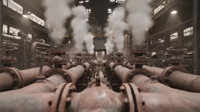 Industrial Pipes Burst