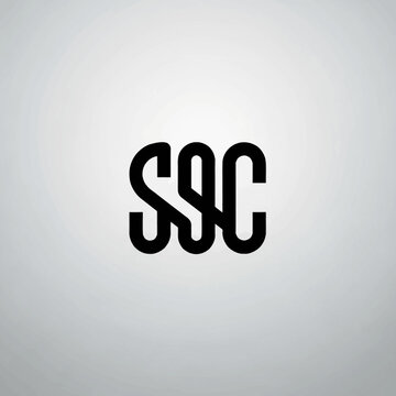 Modern Abstract SSC Monogram Logo Design.