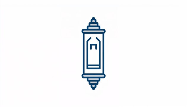 mezuzah icon vector on white background for jewish religion design
