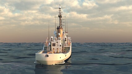 艦艇　3DCGレンダリング © tsuneomp