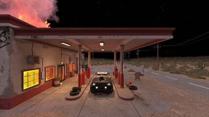 パトカー　3DCGレンダリング © tsuneomp