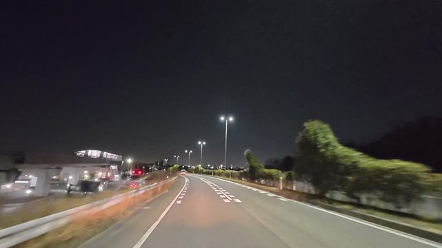 名古屋瀬戸道路 ドライブ　夜間走行