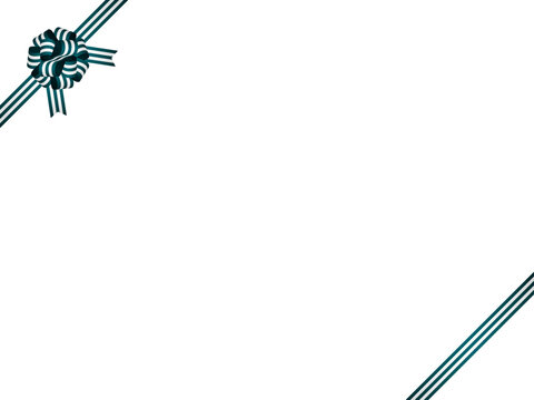 リボン花、縞、斜F、m16青緑