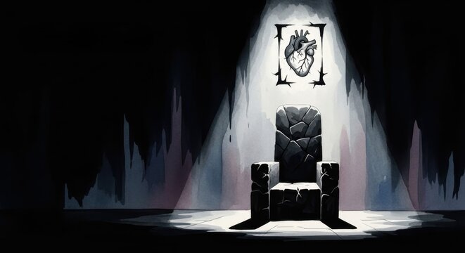 The Pharaoh&rsquo;s Heart: A Symbol of Power and Emotion Illuminated in a Majestic Throne Room