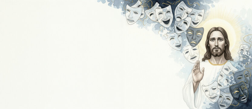 Jesus Warning Against Deception: A Symbolic Representation of Truth and Facades in Life