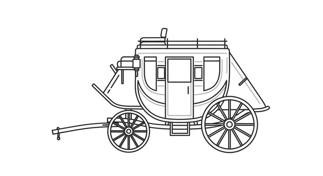 Vintage horse drawn carriage vehicle.