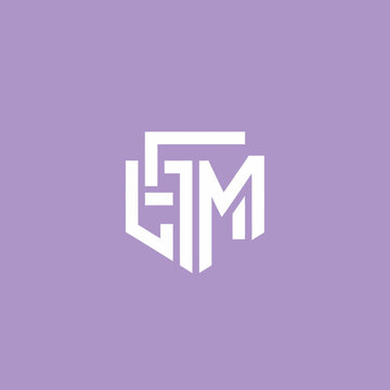 Modern Geometric Monogram Logo Design LTM.