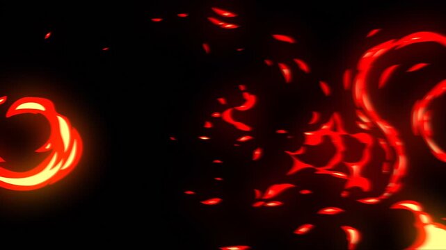 2D cartoon comic fire effect collection with alpha channel