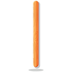 Obraz premium Flat Design Wooden Popsicle Stick Vector Illustration