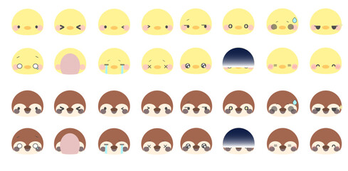喜怒哀楽表情イラストセット © 兎卵メル