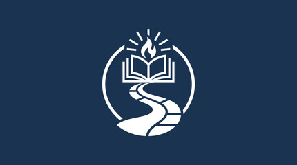 Fototapeta premium Symbolic Logo of Knowledge and Enlightenment