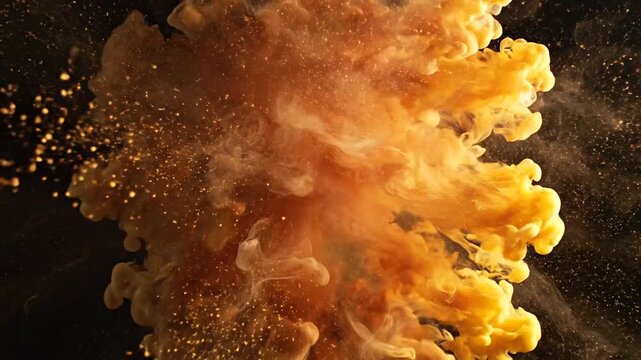 Explosion blast fire sparks.