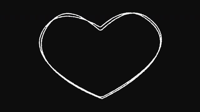 A hand-drawn style heart decoration animation.